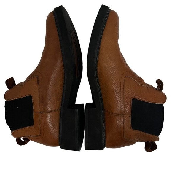 Roper Mens Brown Leather Lucas Ankle Boots US 10.5 Pull On Non Slip Comfort New - Picture 9 of 14